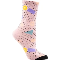 Ripzone Women's Pink Shapes Crew Socks - 3 Pack