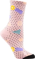 Ripzone Women's Pink Shapes Crew Socks - 3 Pack