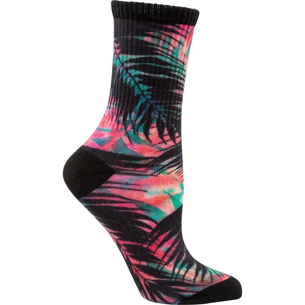 Ripzone Women's Tropical Pattern Crew Socks - 3 Pack