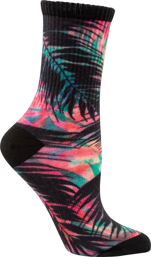 Ripzone Women's Tropical Pattern Crew Socks - 3 Pack