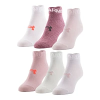 Under Armour Women's Essential Low Socks, Non-Slip, 6-Pack