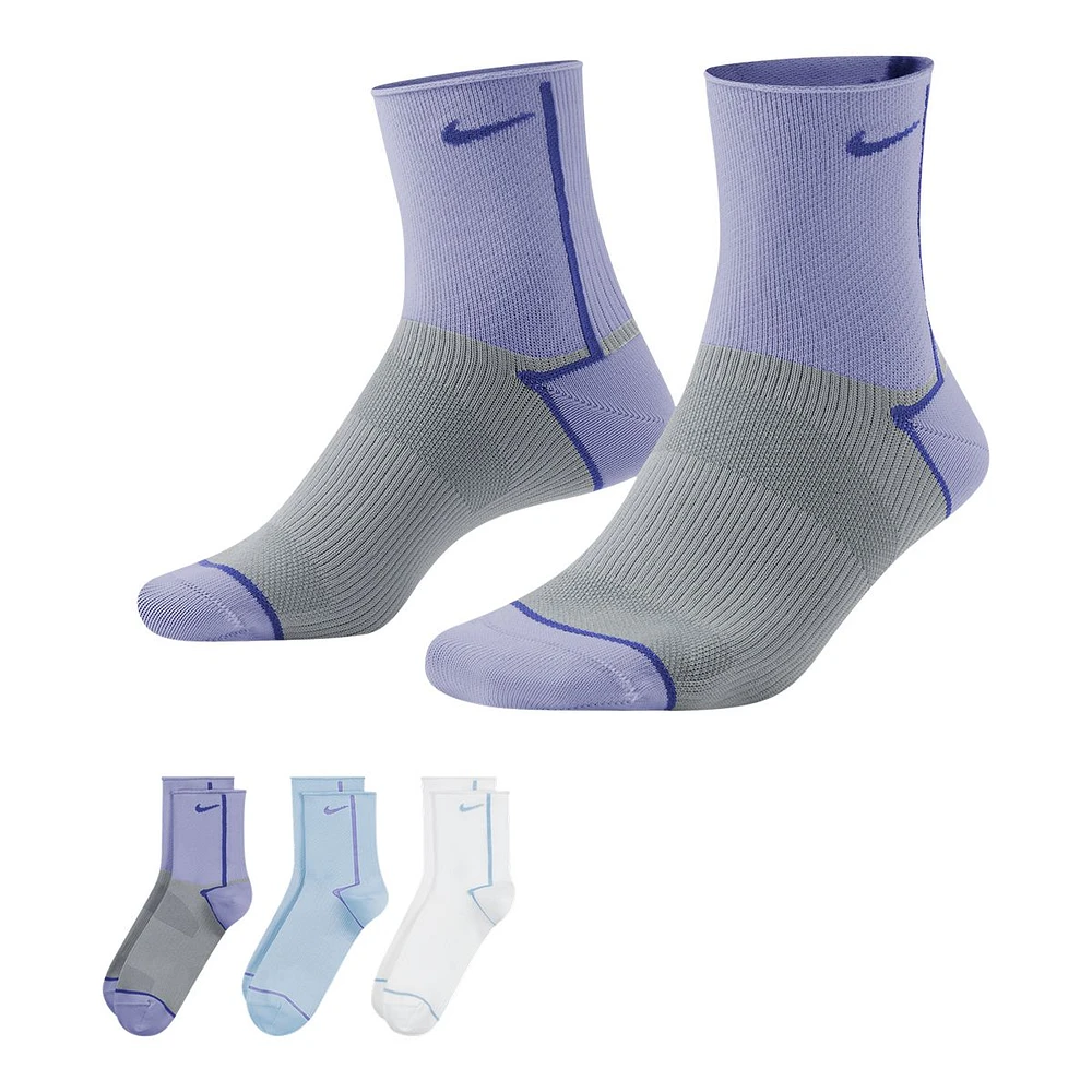 Nike Women's Everyday Plus Lightweight Ankle Socks - 3 Pack