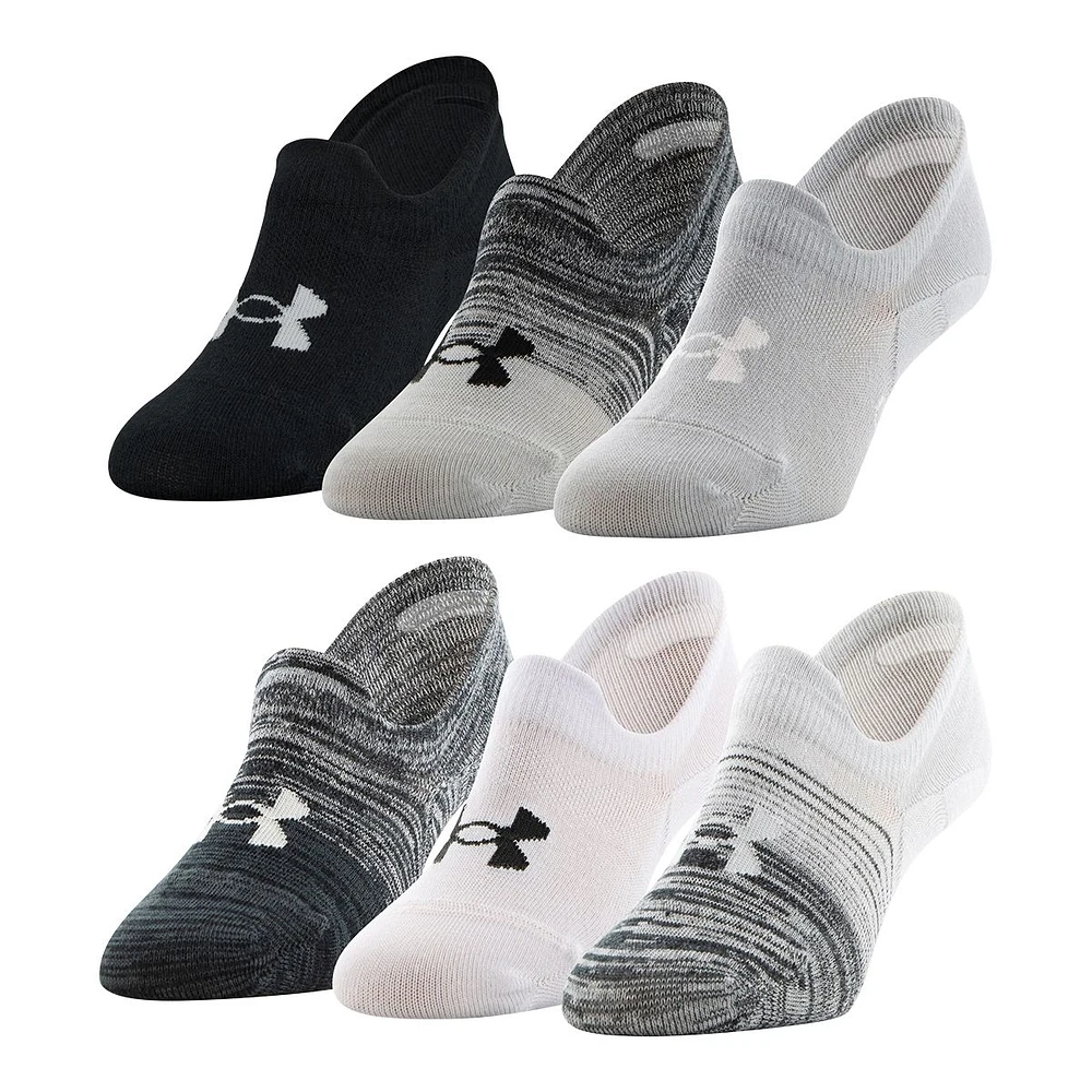 Under Armour Women's Train Ultra Low Socks, 6-Pack