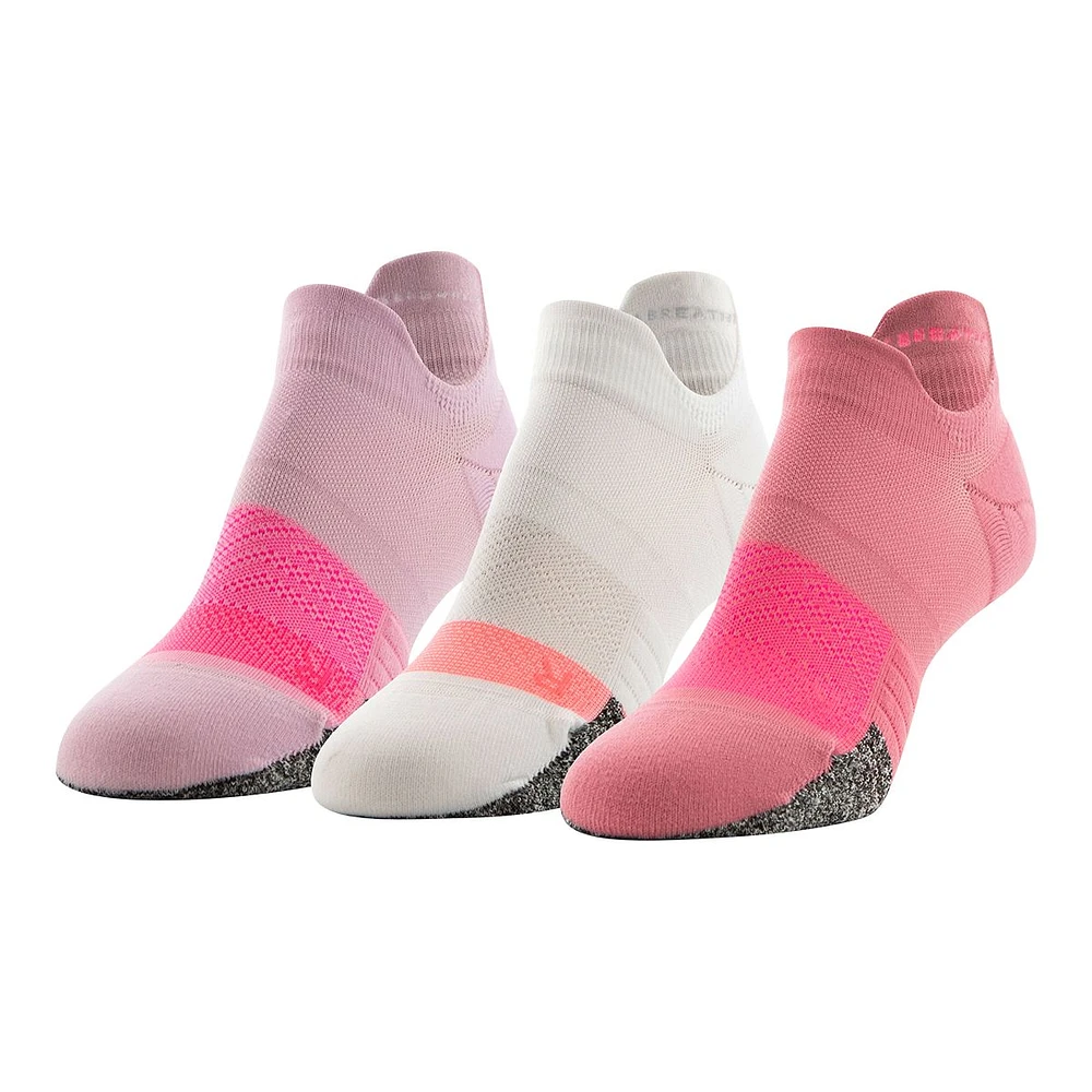 Under Armour Women's Breathe No Show Tab Socks - 3 Pack