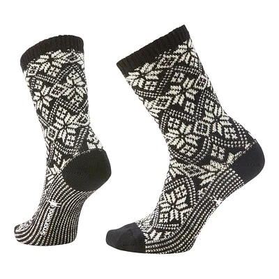 Smartwool Women's Popcorn Snowflake Cable Crew Socks