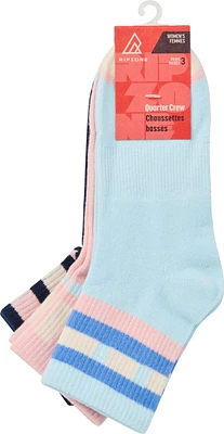 Ripzone Women's Blocks Quarter Socks - 3 Pack