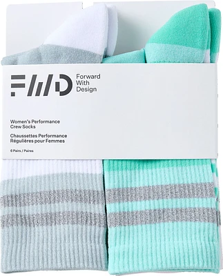 FWD Women's Performance Crew Socks - 6pk