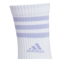 adidas Women's 3-Stripe Cushioned 3.0 Crew Socks - 3 pk