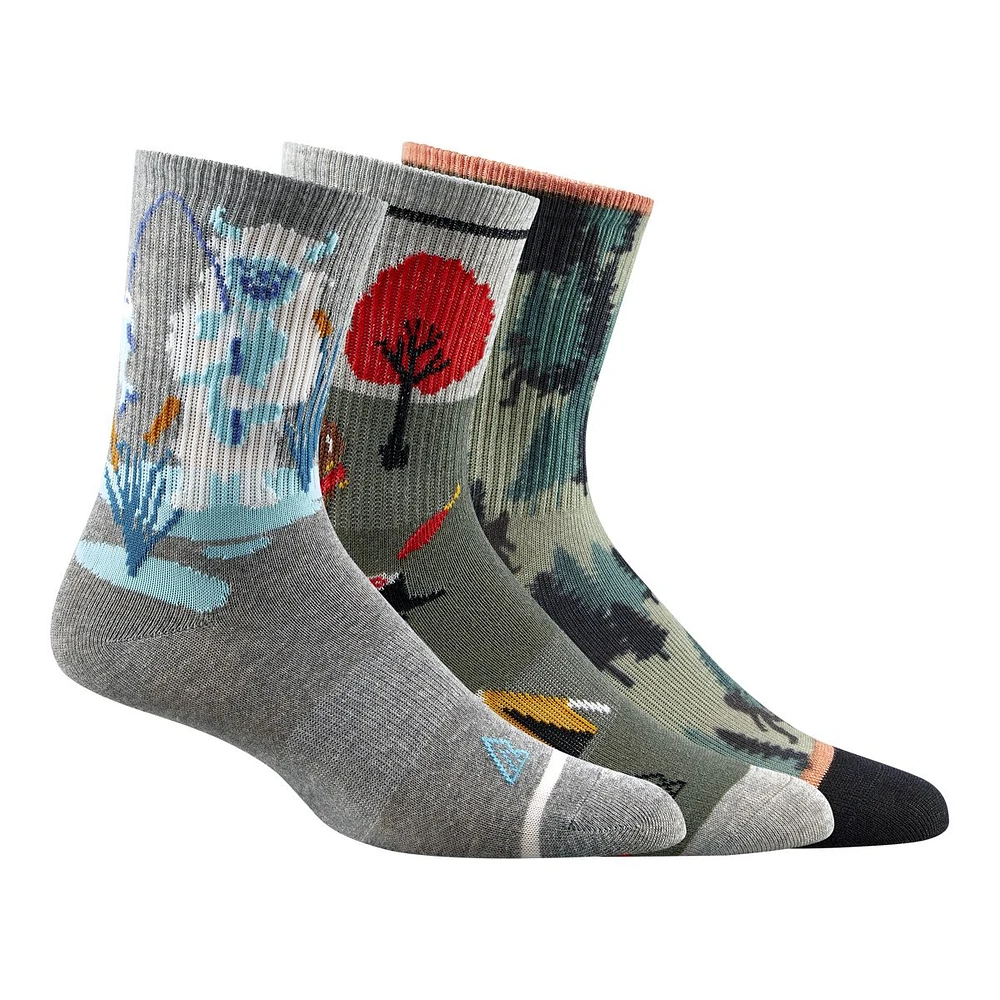 Ripzone Boys' Yeti Fish Crew Socks