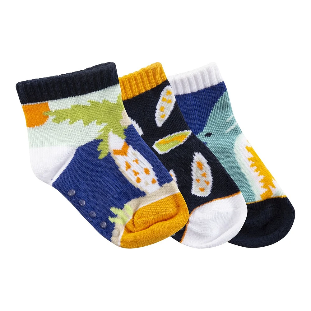 Ripzone Toddler Boys' Beach Quarter Crew Socks - 3 Pack