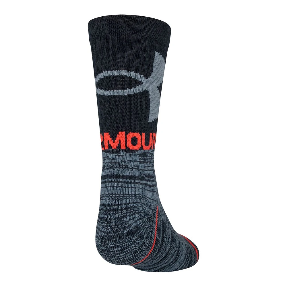 Under Armour Boys' Phenom 5.0 Crew Socks - 3 Pack