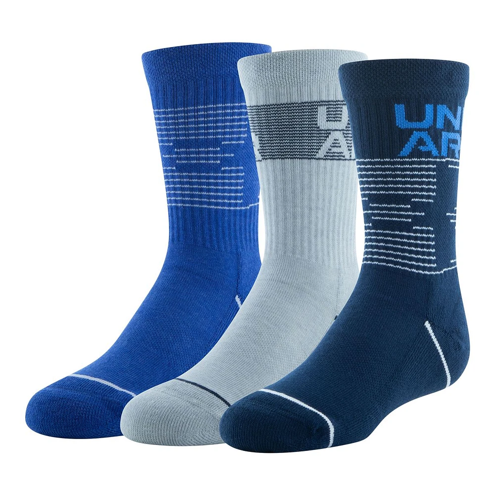 Under Armour Boys' Phenom 5.0 Crew Socks - 3 Pack