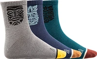 Ripzone Boys' Tiki Quarter Crew Socks - 3 Pack