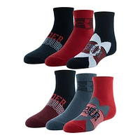 Under Armour Kids' Essential Quarter Socks - 6 pk