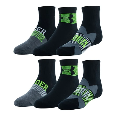 Under Armour Kids' Essential Quarter Socks - 6 pk