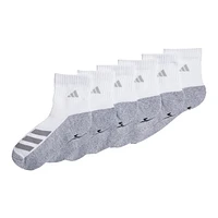 adidas Boys' Y Angle Stripe Cushioned Quarter Socks, 6-Pack