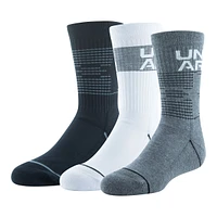 Under Armour Boys' Phenom 5.0 Crew Socks - 3 Pack