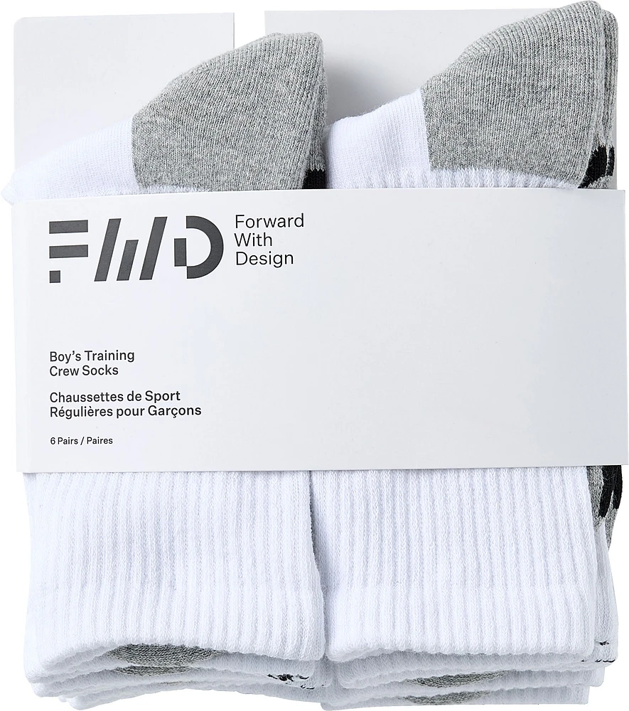 FWD Youth Athletic Crew Socks - 6 Pack