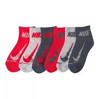 Nike Girls' Simple Swoosh Ankle Socks - 6 Pack