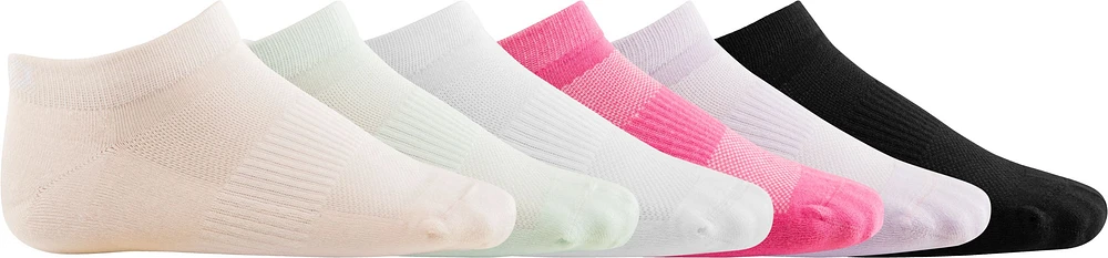 FWD Girls' Mesh No Show 6-Pack Socks