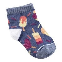 Ripzone Toddler Girls' Ice Cream Quarter Crew Socks - 3 Pack