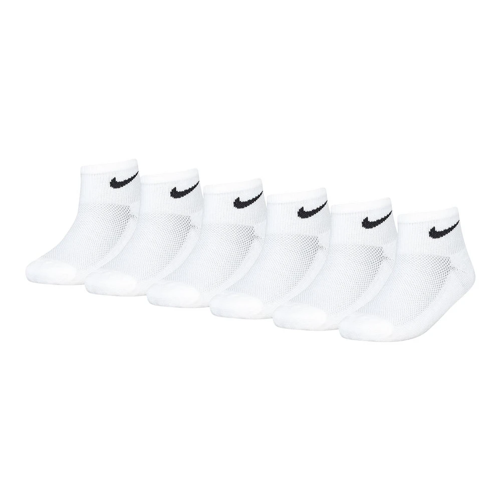 Nike Youth Swoosh Quarter Socks - 6 Pack