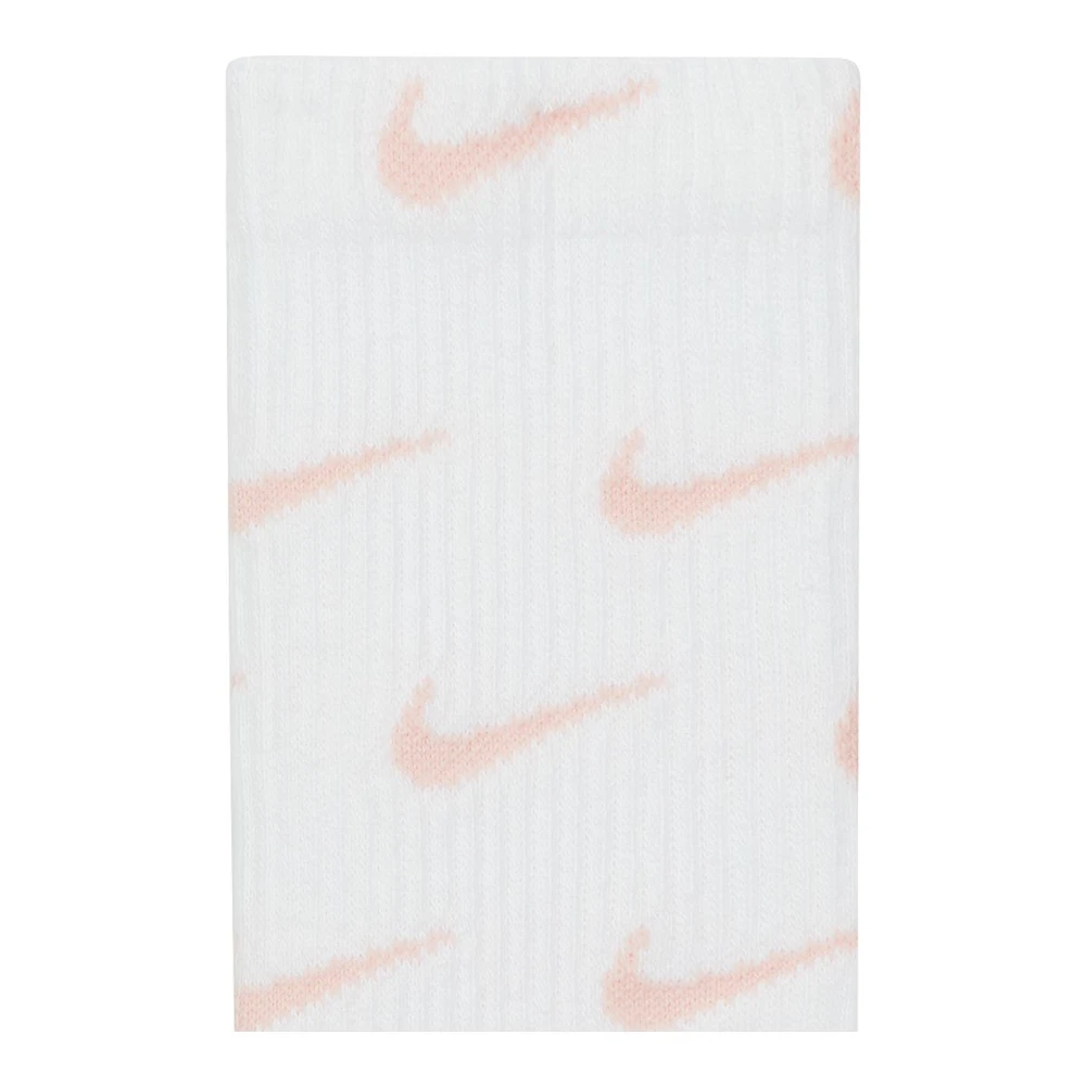 Nike Girls' Everyday Graphic Crew Socks - 6 Pack