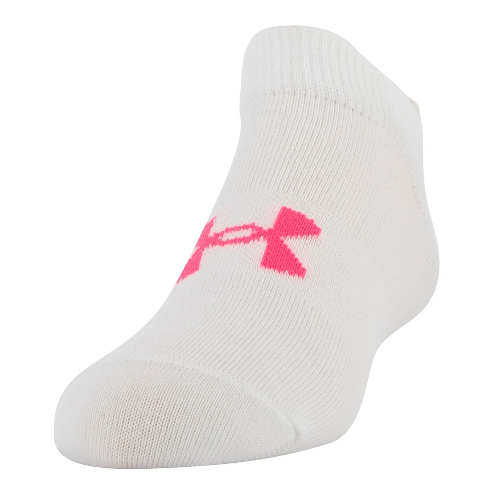 Under Armour Girls' Essential No-Show Socks 6pk