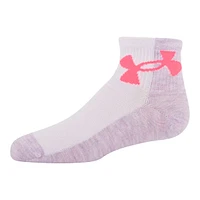 Under Armour Girls' Essential Quarter Socks - 6 Pack