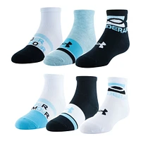 Under Armour Girls' Essential Quarter Socks - 6 Pack