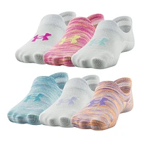 Under Armour Girls' Essential Ultra Low Tab Socks - 6 Pack