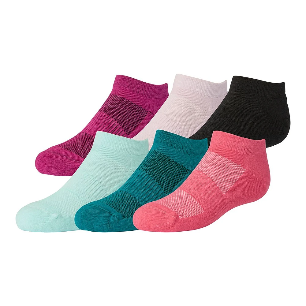 FWD Girls' Athletic No Show Socks - 6 Pack