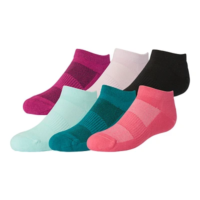 FWD Girls' Athletic No Show Socks - 6 Pack