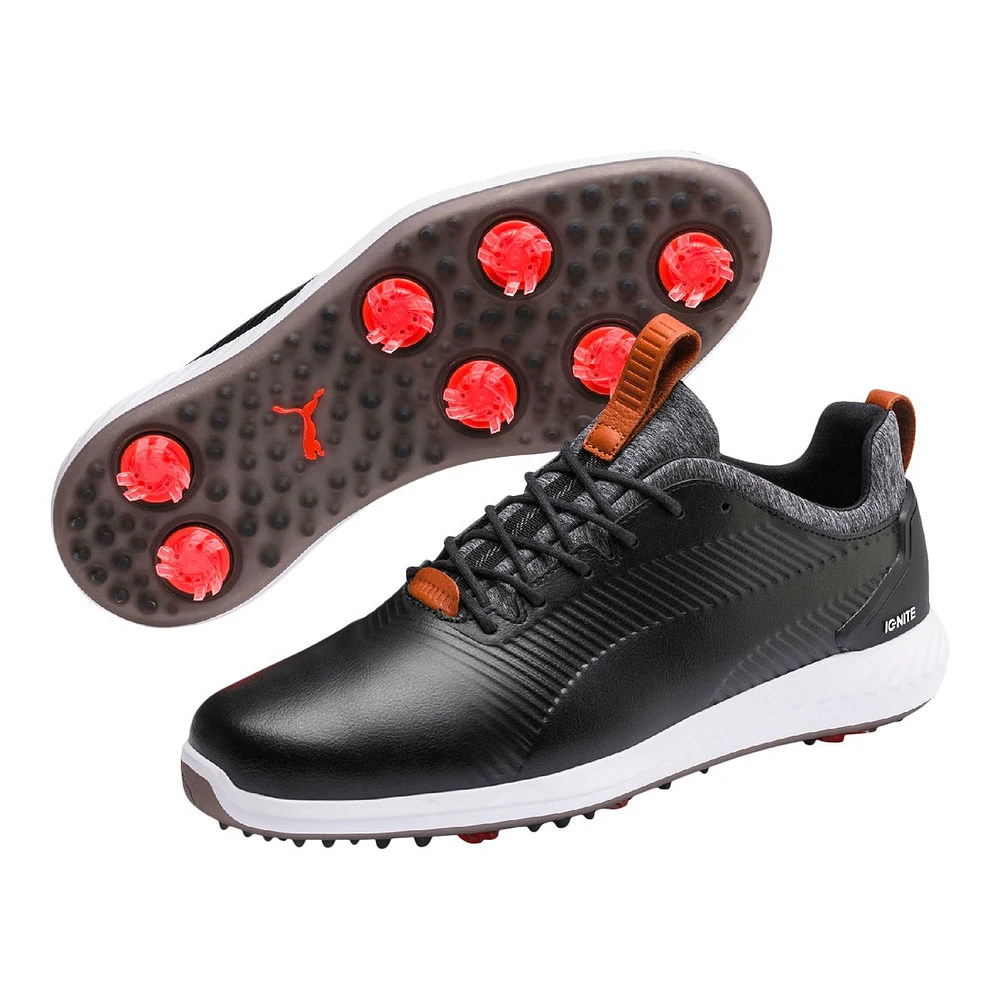 Puma Men's Ignite PWRAdapt 2.0 Golf Shoes, Spiked, Leather, Waterproof