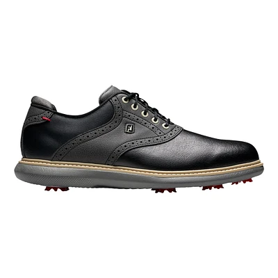 FootJoy Men's Traditions Saddle Spiked Waterproof Golf Shoes