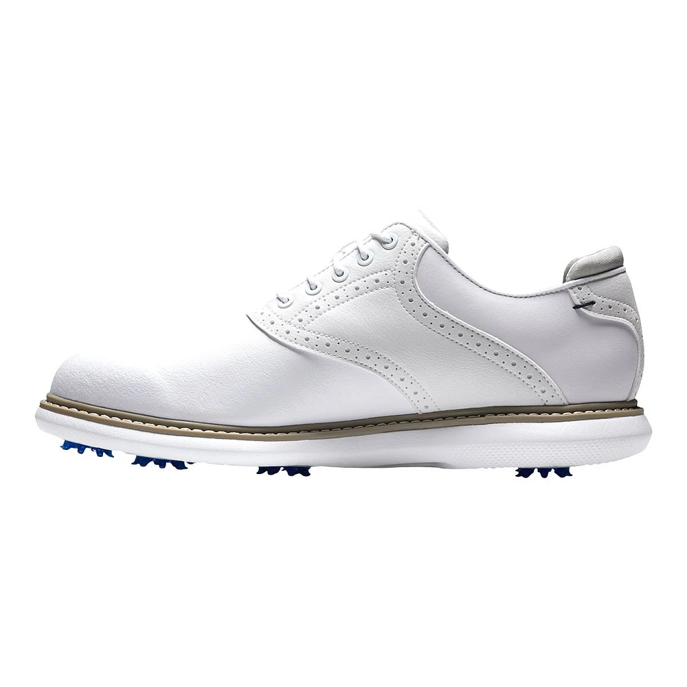 FootJoy Men's Traditions Saddle Spiked Waterproof Golf Shoes