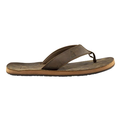 Ripzone Men's Dune Leather Cushioned Supported Flip Sandals