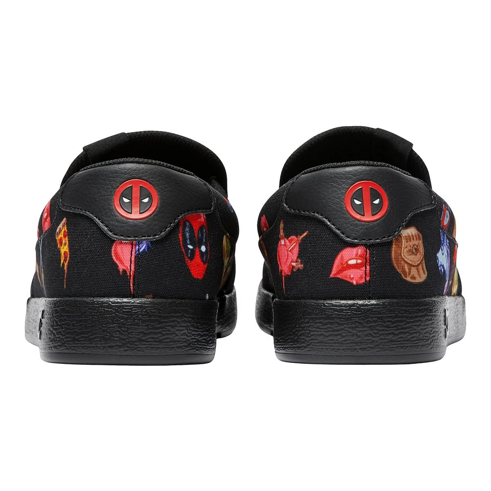 DC Men's Villain 2 Deadpool Slip-On Comfortable Moccasin Skate Shoes