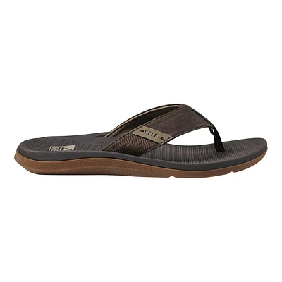 Reef Men's Santa Ana Synthetic Leather Lined Supported Flip Flops/Sandals