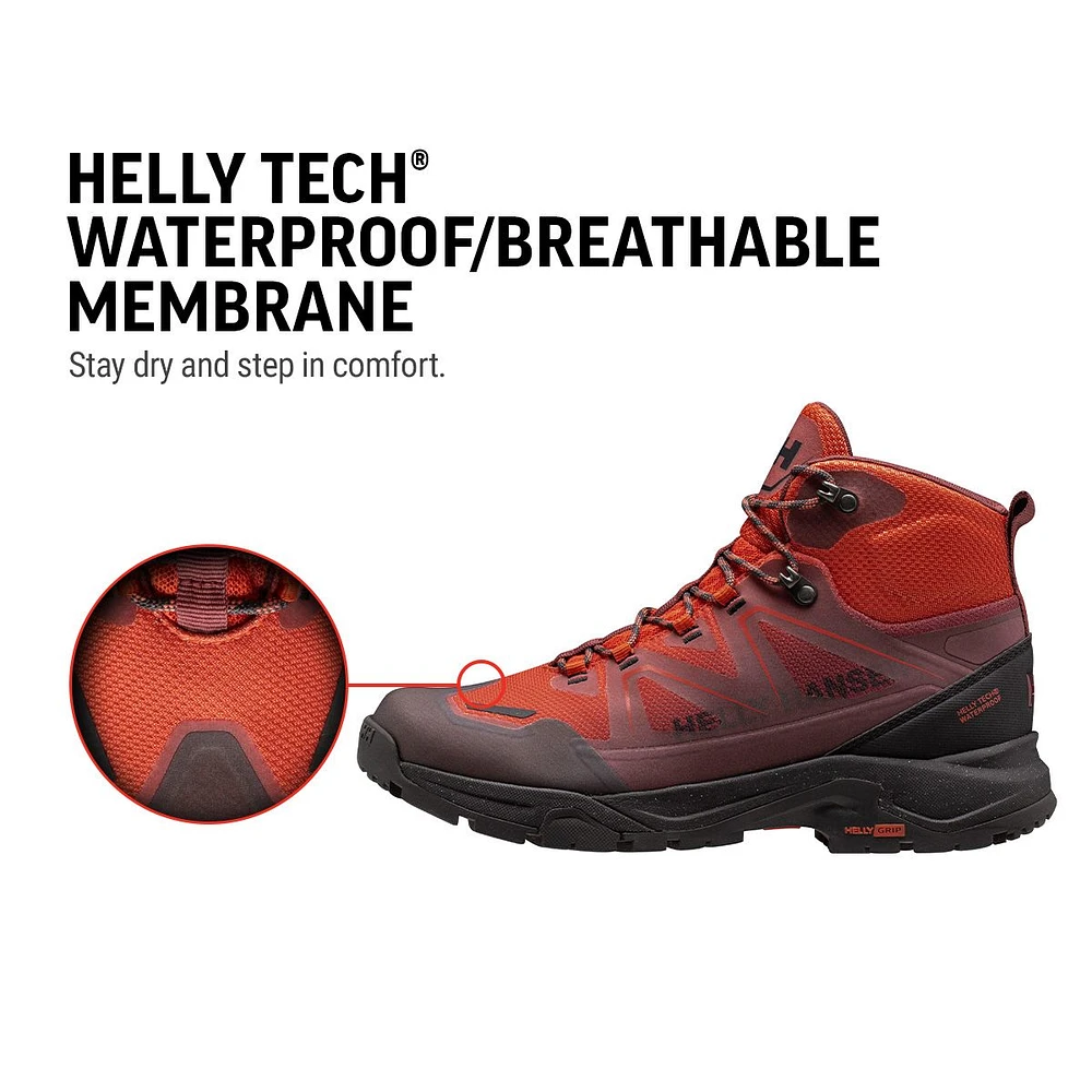 HELLY Hansen Men's Cascade Mid TECH® Waterproof Polyester Hiking Shoes