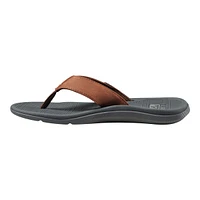 Reef Men's Santa Ana Synthetic Leather Lined Supported Flip Flops/Sandals