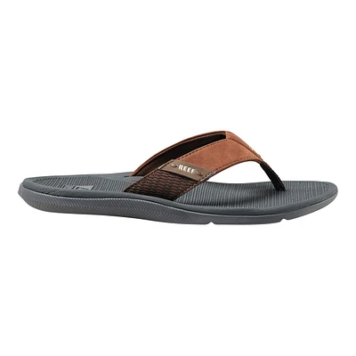 Reef Men's Santa Ana Synthetic Leather Lined Supported Flip Flops/Sandals