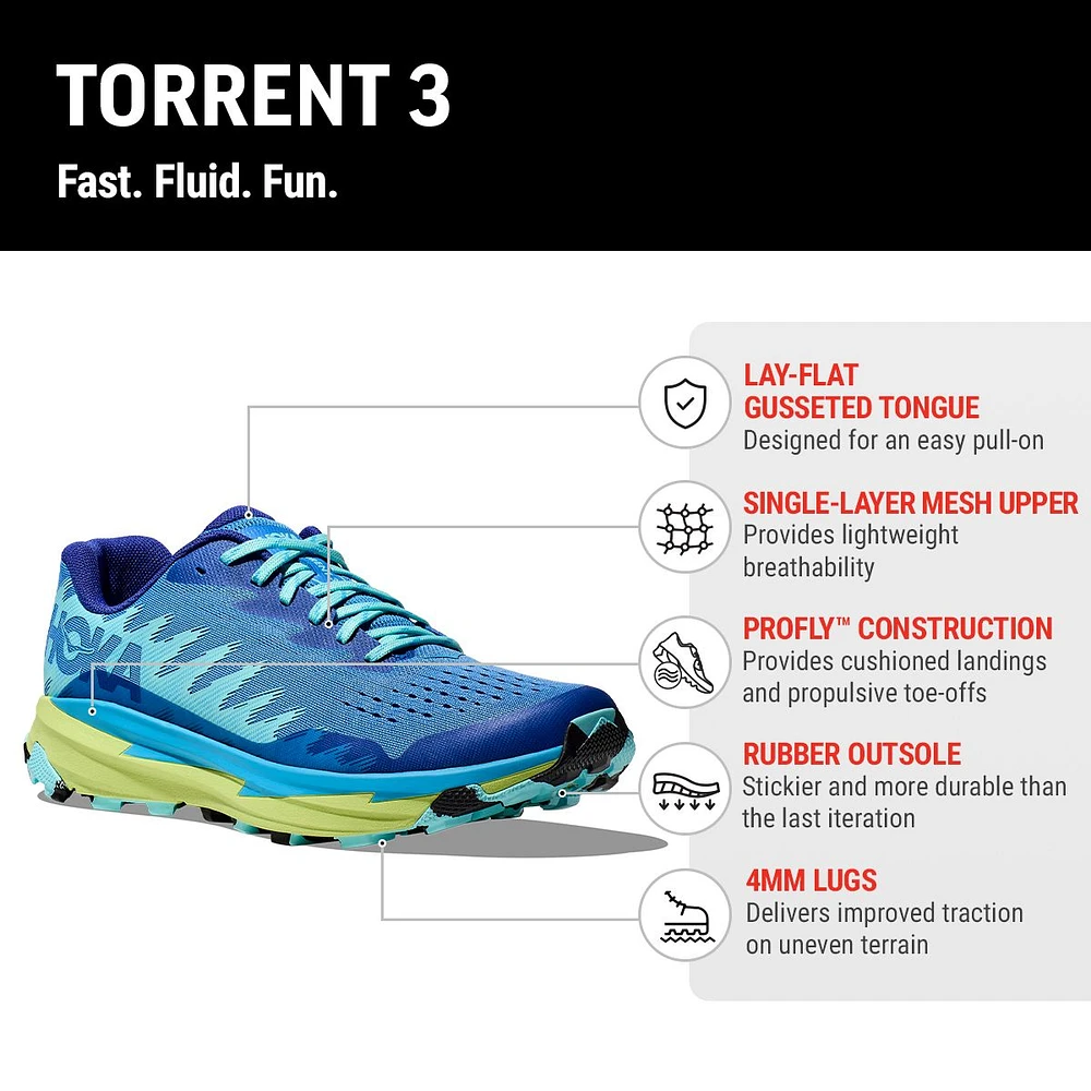 HOKA Men's Torrent 3 Trail Running Shoes