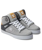 DC Men's Pure SE High-Top Leather Breathable Mesh Skate Shoes