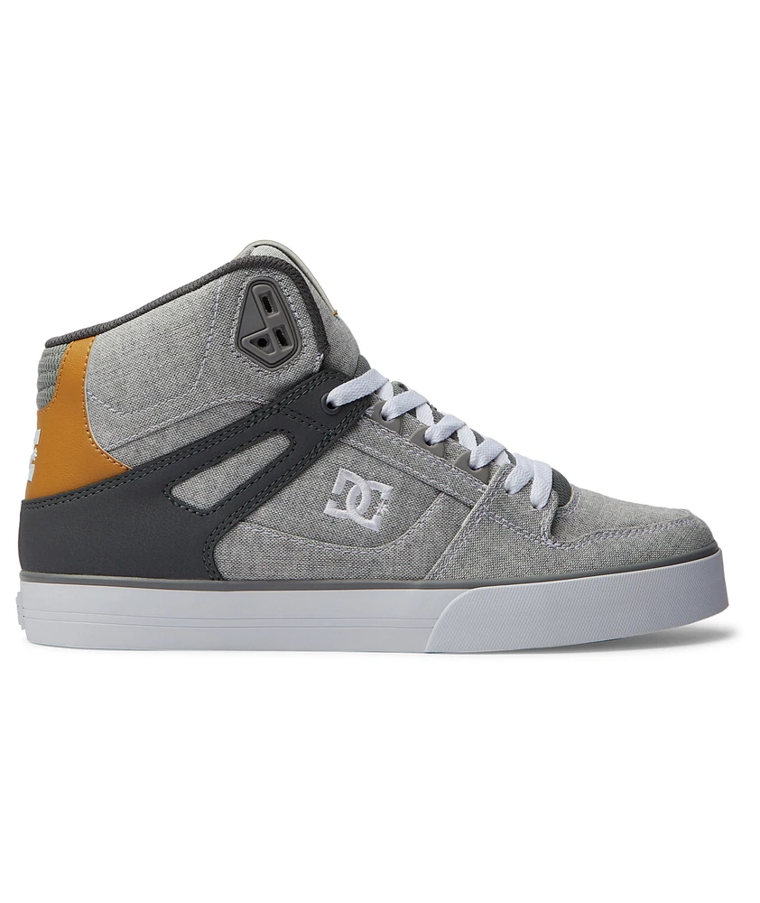 DC Men's Pure SE High-Top Leather Breathable Mesh Skate Shoes