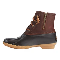 Sperry Women's Saltwater Waterproof Lined Duck Boots - Dark Brown