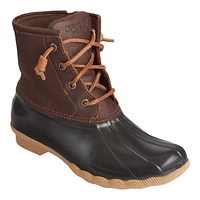 Sperry Women's Saltwater Waterproof Lined Duck Boots - Dark Brown