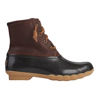 Sperry Women's Saltwater Waterproof Lined Duck Boots - Dark Brown