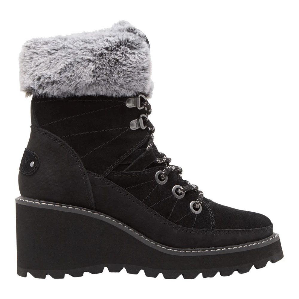 Roxy Women's Kenzie J Winter Boots, Waterproof, Insulated, Non Slip, Faux Fur