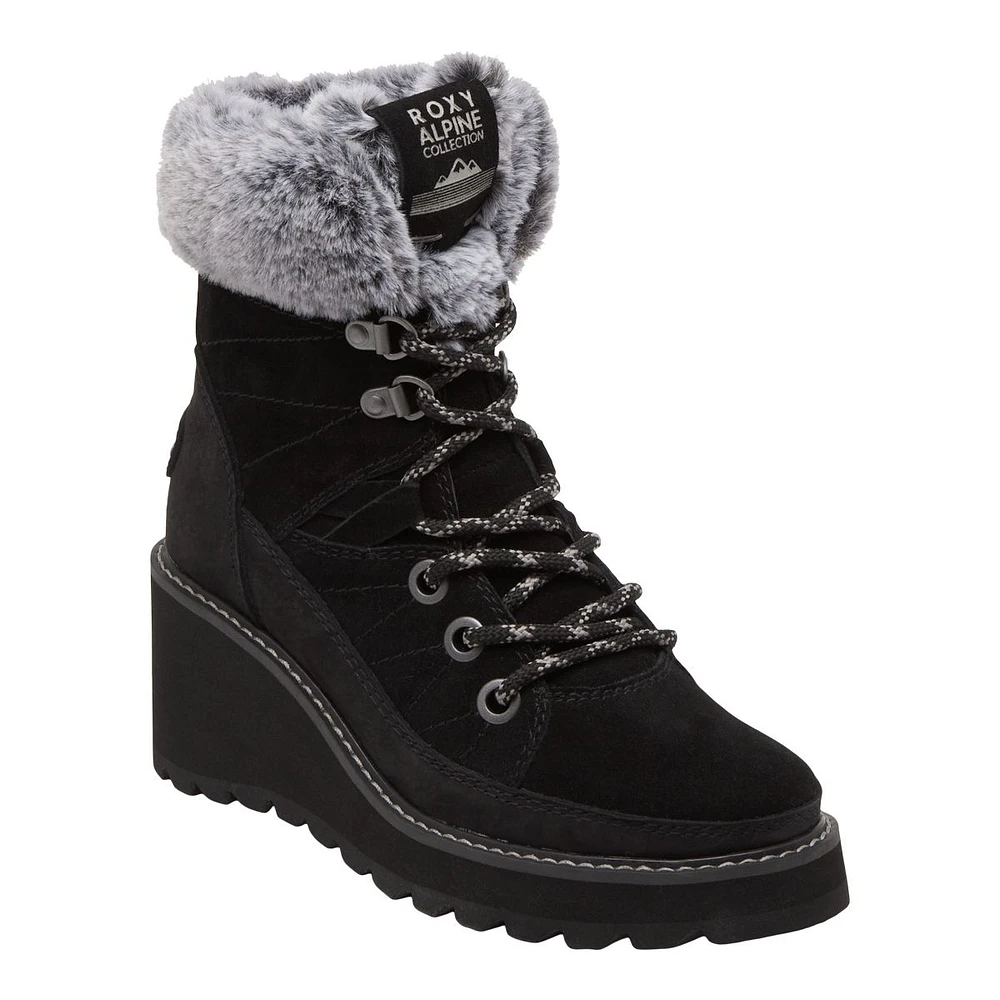 Roxy Women's Kenzie J Winter Boots, Waterproof, Insulated, Non Slip, Faux Fur